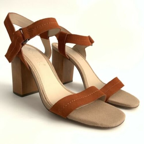 Splendid Sandals Women Size 8.5M Brown Leather Block Heel Slingback Open toe - Picture 12 of 12
